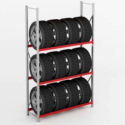 Дополнительная секция стеллажа для колес и шин СГР 900х400х2520 K/630/3 DS (630 кг/полку)